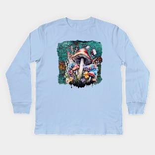 Magic mushroom Kids Long Sleeve T-Shirt